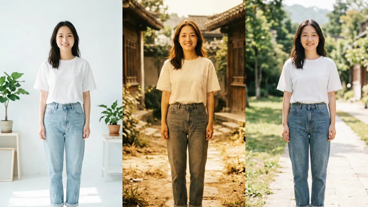 桥本香菜不同时期写真风格横向对比展示图，从早期清新风到近期成熟气质的视觉变化